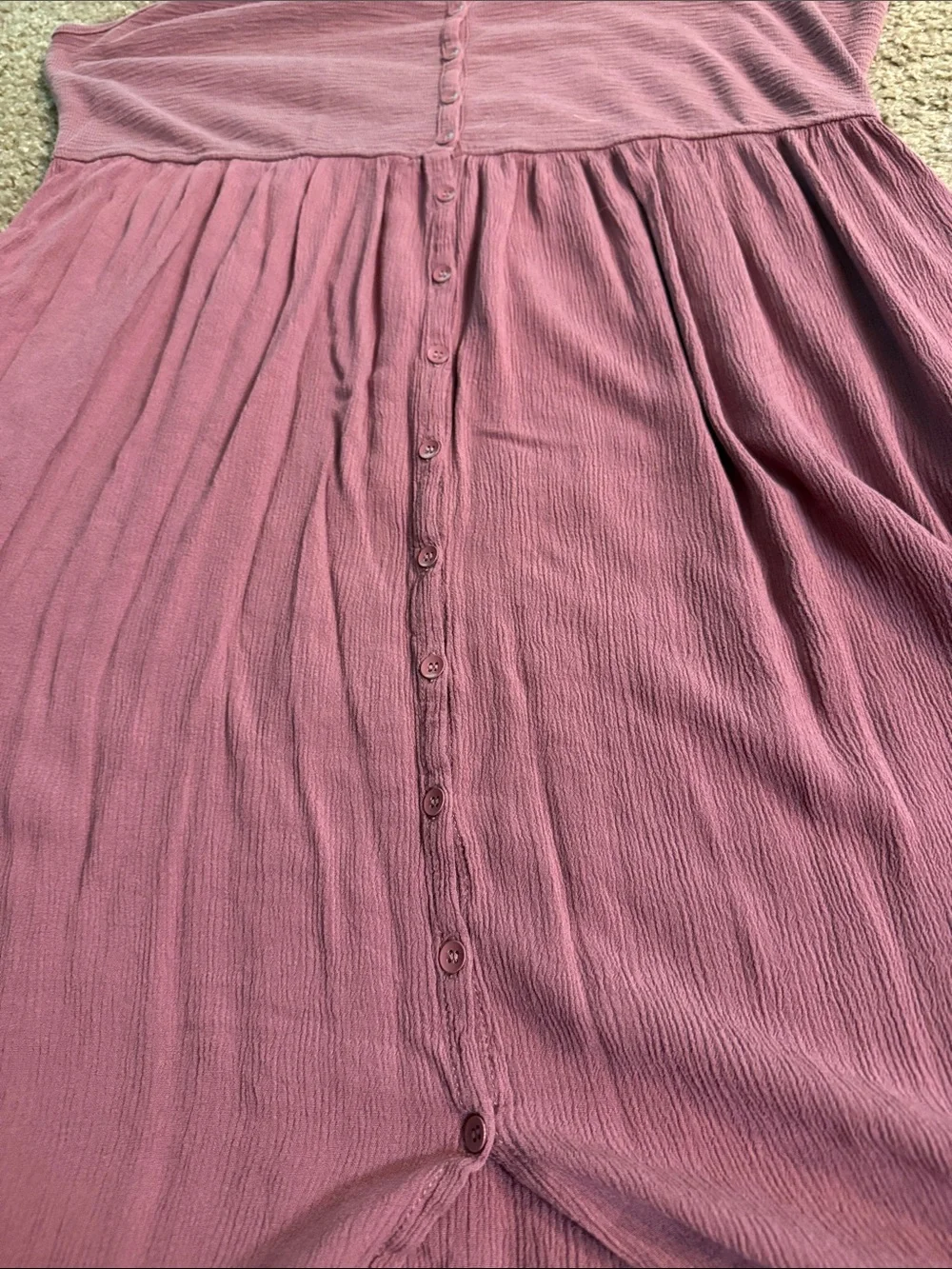 Frye Mauve Button-Front Sleeveless Midi Dress - Picture 7 of 8